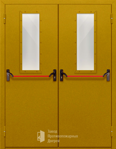 Фото двери «Двупольная со стеклом и антипаникой №65» в Ивантеевке