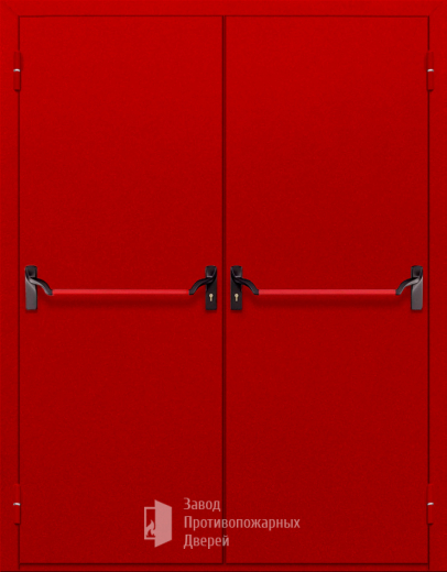 Фото двери «Двупольная глухая с антипаникой (красная)» в Ивантеевке