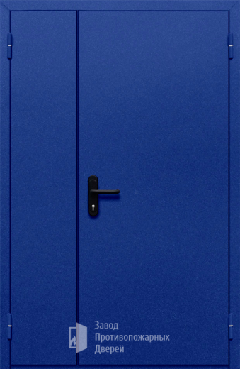 Фото двери «Полуторная глухая (синяя)» в Ивантеевке