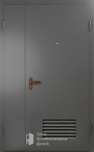 Фото двери «Техническая дверь №7 полуторная с вентиляционной решеткой» в Ивантеевке