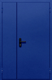 Фото двери «Полуторная глухая (синяя)» в Ивантеевке