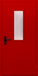 Фото двери «Однопольная со стеклом (красная)» в Ивантеевке