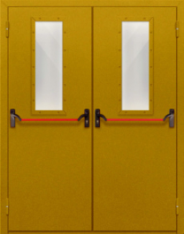 Фото двери «Двупольная со стеклом и антипаникой №65» в Ивантеевке